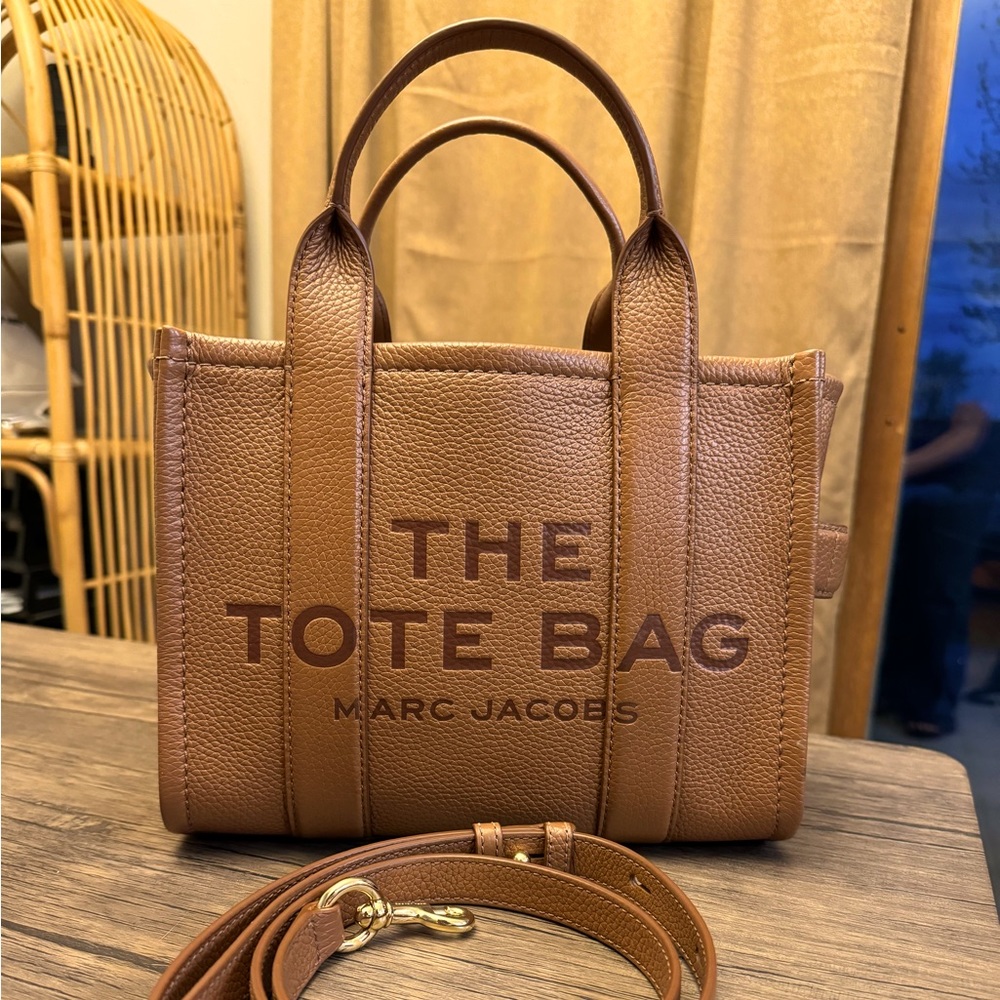 Marc Jacobs Leather Mini Tote in color Argan Oil